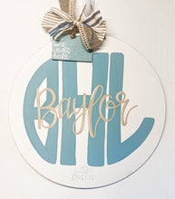 Load image into Gallery viewer, Monogram Initial Round Baby Doorhanger
