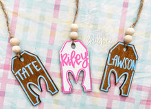 Load image into Gallery viewer, Silhouette Wooden Bunny Easter Basket Tag