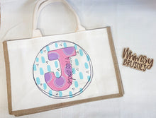 Load image into Gallery viewer, Painted Burlap Tote Bag