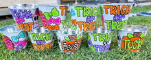 Load image into Gallery viewer, Trick or Treat Halloween Galvanized Bucket