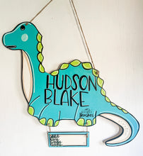Load image into Gallery viewer, Dinosaur Baby Doorhanger