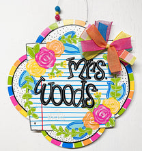 Load image into Gallery viewer, Colorful Floral Notepad Doorhanger