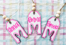 Load image into Gallery viewer, Silhouette Wooden Bunny Easter Basket Tag