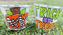 Load image into Gallery viewer, Trick or Treat Halloween Galvanized Bucket
