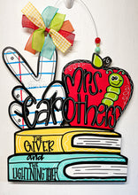 Load image into Gallery viewer, Peace, Apple, and Bookstack Doorhanger
