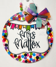 Load image into Gallery viewer, Confetti Banner Teacher Round