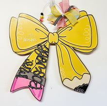 Load image into Gallery viewer, Pencil Bow Doorhanger