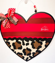 Load image into Gallery viewer, Wild Cheetah Heart Doorhanger