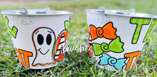 Load image into Gallery viewer, Trick or Treat Halloween Galvanized Bucket