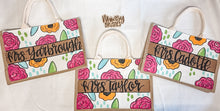 Load image into Gallery viewer, Painted Burlap Tote Bag