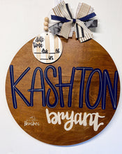 Load image into Gallery viewer, Navy and Neutral Baby Boy Doorhanger
