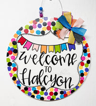 Load image into Gallery viewer, Confetti Banner Teacher Round