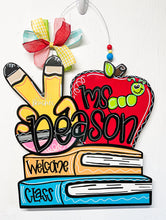Load image into Gallery viewer, Peace, Apple, and Bookstack Doorhanger