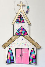 Load image into Gallery viewer, Gold Leaf Splatter Church Doorhanger