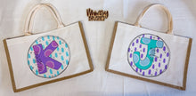 Load image into Gallery viewer, Painted Burlap Tote Bag