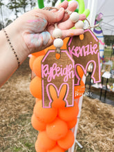 Load image into Gallery viewer, Silhouette Wooden Bunny Easter Basket Tag