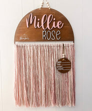 Load image into Gallery viewer, Half Circle Macrame Baby Doorhanger