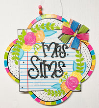 Load image into Gallery viewer, Colorful Floral Notepad Doorhanger