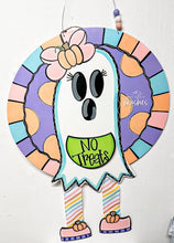 Load image into Gallery viewer, Interchangeable Polka Dot Ghost with Ribbon Legs Doorhanger