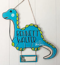 Load image into Gallery viewer, Dinosaur Baby Doorhanger