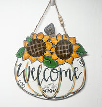 Load image into Gallery viewer, Sunflower Pumpkin Doorhanger
