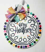 Load image into Gallery viewer, Colorful Classroom Round Doorhanger