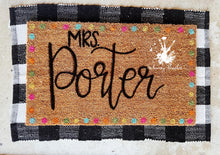 Load image into Gallery viewer, Polka Dot Name Doormat