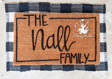 Load image into Gallery viewer, Custom Name Border Doormat