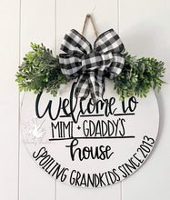 Load image into Gallery viewer, Spoiling Grandkids Round Doorhanger