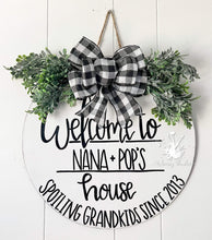 Load image into Gallery viewer, Spoiling Grandkids Round Doorhanger