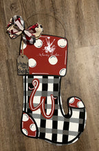 Load image into Gallery viewer, Buffalo Plaid Stocking Doorhanger