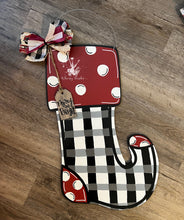 Load image into Gallery viewer, Buffalo Plaid Stocking Doorhanger