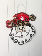 Load image into Gallery viewer, Cheetah Santa Doorhanger