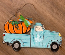 Load image into Gallery viewer, Farmhouse Pumpkin Truck Doorhanger