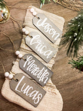 Load image into Gallery viewer, 6” Wooden Stocking Tags