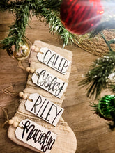 Load image into Gallery viewer, 6” Wooden Stocking Tags