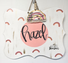 Load image into Gallery viewer, Boho Rainbow Quatre Le Foil Doorhanger