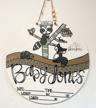 Load image into Gallery viewer, Woodland Round Baby Doorhanger