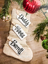 Load image into Gallery viewer, 6” Wooden Stocking Tags