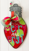 Load image into Gallery viewer, Merry and Bright Light Doorhanger