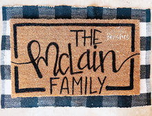 Load image into Gallery viewer, Custom Name Border Doormat