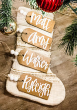 Load image into Gallery viewer, 6” Wooden Stocking Tags