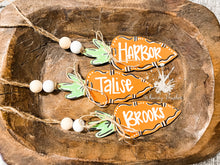 Load image into Gallery viewer, Carrot Easter Basket Name Tag