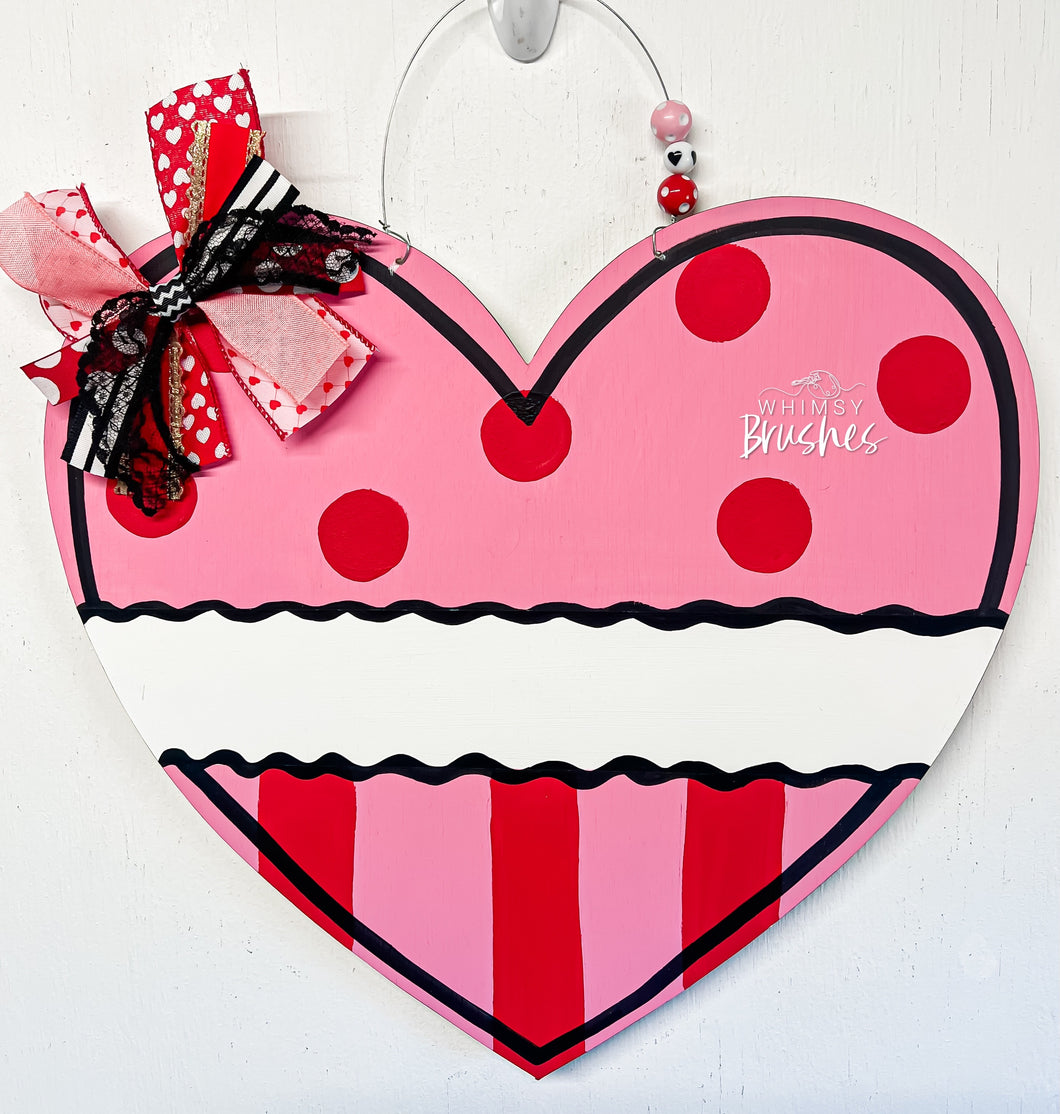 Pink & Red Heart Doorhanger