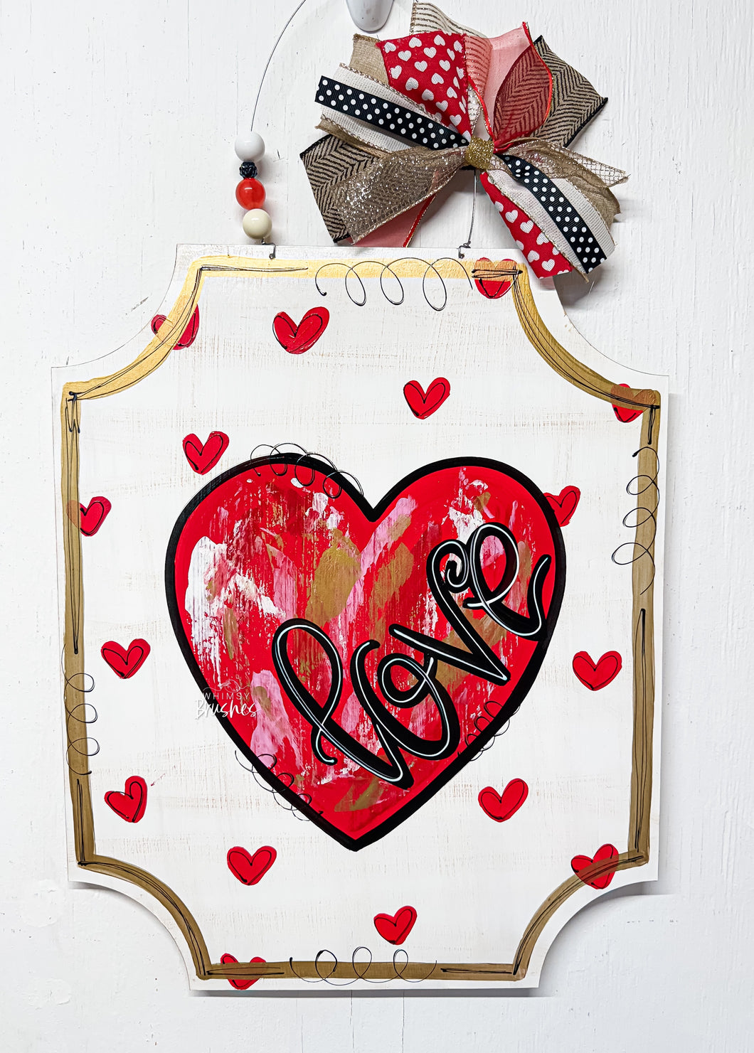 Distressed Heart Plaque Doorhanger