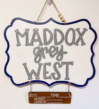 Load image into Gallery viewer, Full Name Quatre Le Foil Doorhanger
