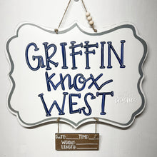 Load image into Gallery viewer, Full Name Quatre Le Foil Doorhanger
