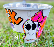 Load image into Gallery viewer, Trick or Treat Halloween Galvanized Bucket
