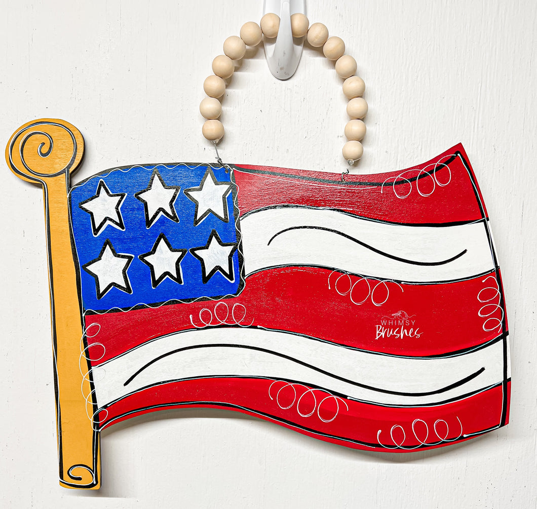 American Flag Pole Doorhanger