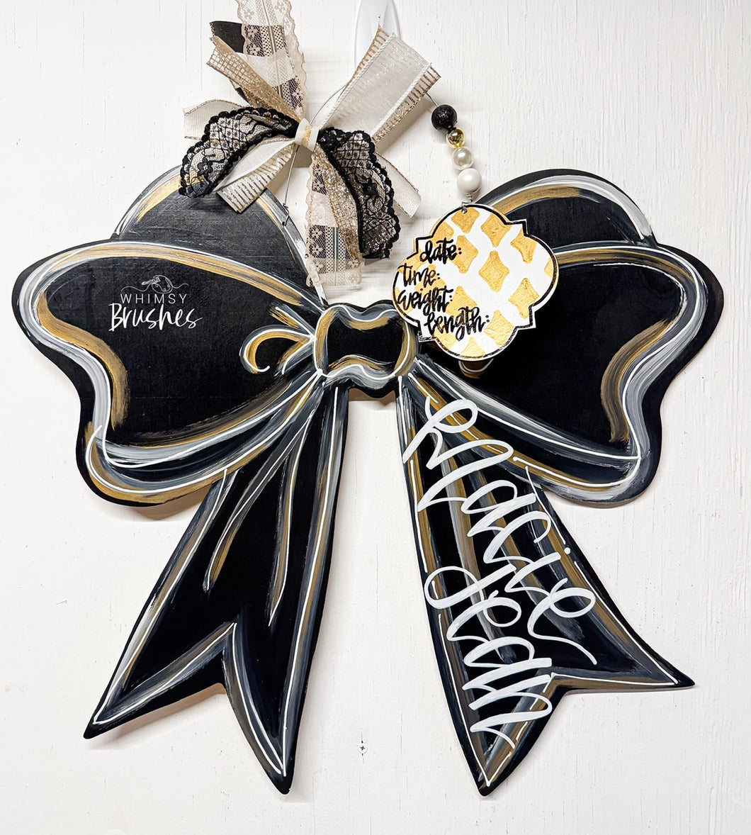Coquette Bow Baby Doorhanger